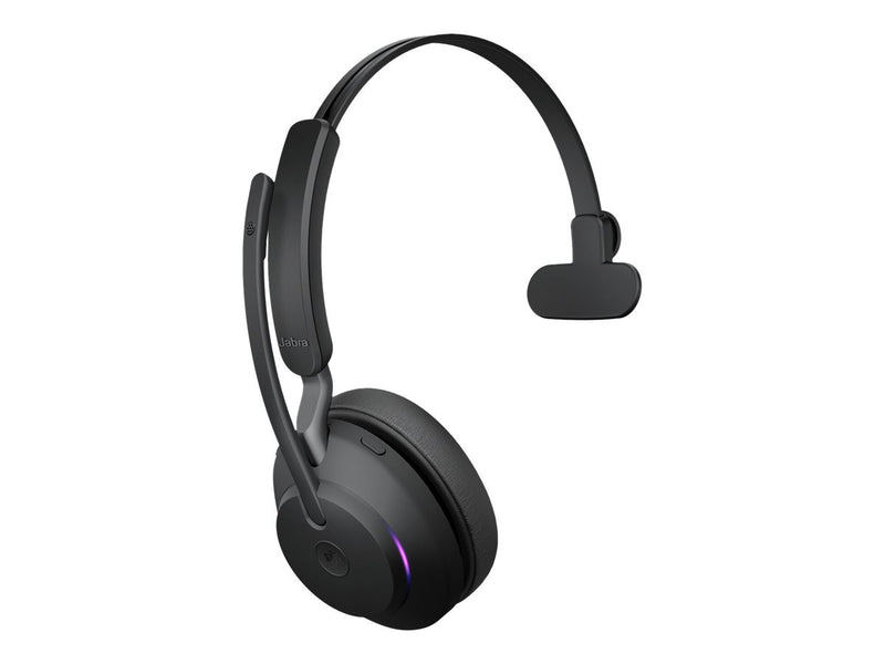 JABRA WIRELESS EVOLVE2 65 MS MONO BLUETOOTH HEADSET W/CHARGING STAND + LINK 380A BT,USB-A-26599-899-989