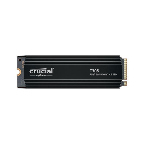 CRUCIAL T705 2TB + HEATSINK, M.2 INTERNAL NVMe PCIe5 NVMe SSD