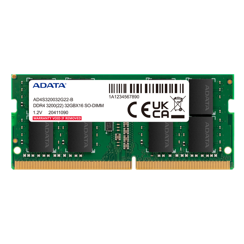 ADATA 32GB DDR4 3200MHz SODIMM Laptop Memory Module Lifetime Warranty