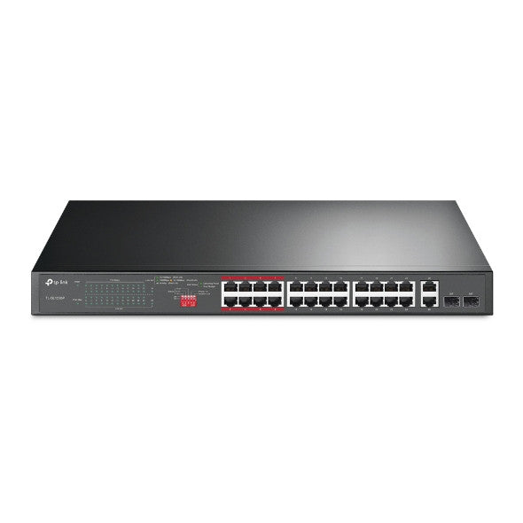 TP-LINK TL-SL1226P, 24-PORT 10/100MBPS + 2-PORT GIGABIT UNMANAGED POE+ SWITCH, 5 YEARS