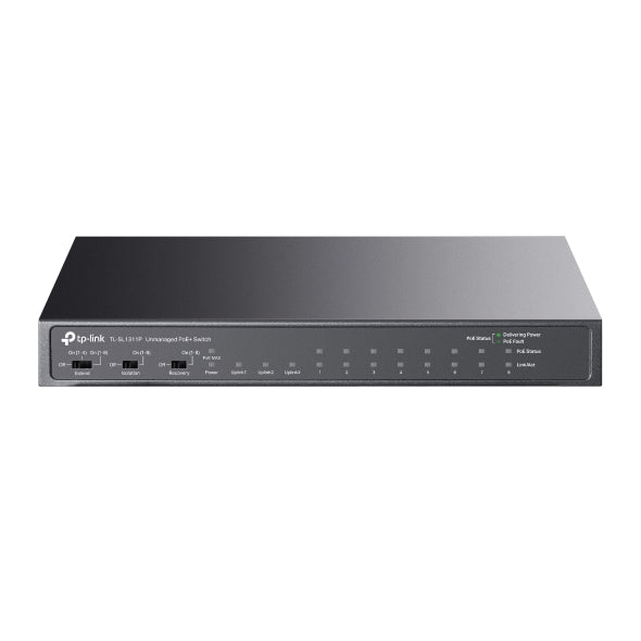 TP-Link PoE Switch TL-SL1311P 11 Port Fast Ethernet Gigabit PoE+ 65W