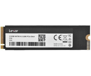 Lexar NM790 512GB M.2 2280 PCIe Gen4x4 NVMe SSD 7400MB/s Read 6500MB/s Write