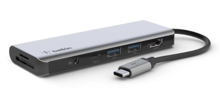 BELKIN USB-C 7-IN-1 MULTIPORT HUB PASSTHRU UP TO 100W - AVC009BTSGY