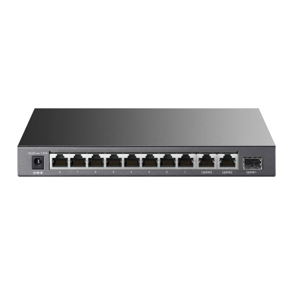 TP-Link PoE Switch TL-SL1311P 11 Port Fast Ethernet Gigabit PoE+ 65W