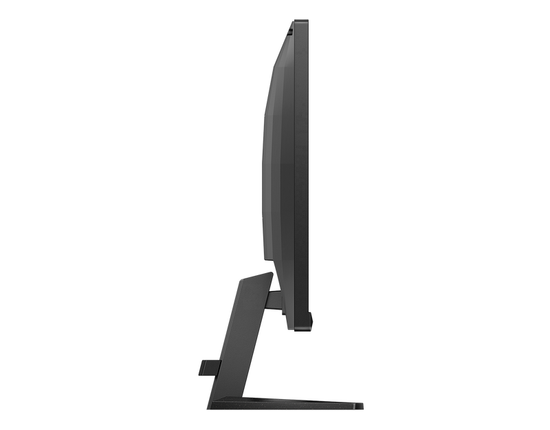 Side profile of Evnia 27M2N3500UF monitor showing flat IPS panel and slim design