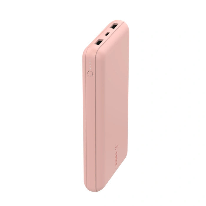 BELKIN BOOSTCHARGE PWRBANK, 20K mAh, USB-C(1) PD,USB-A (2)15W, ROSE,USB-C TO A CABLE INC - BPB012BTRG