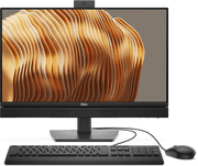 Front view of the Dell Pro 24 With mouse and keyboard