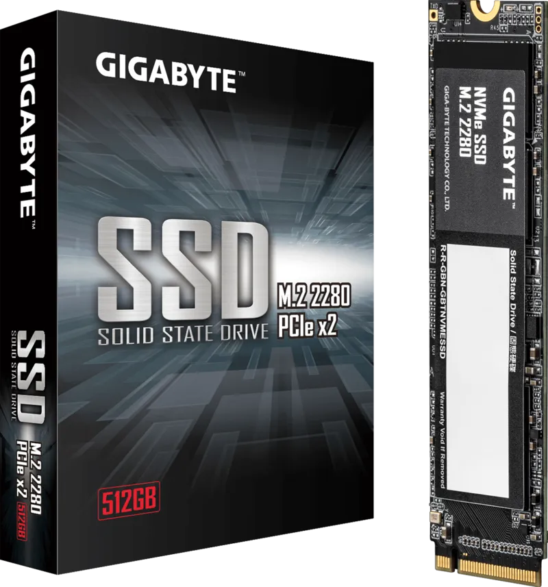 GIGABYTE Gen3 512GB M.2 NVMe PCIe Gen3 x4 SSD 1900MB/s Read 1200MB/s Write
