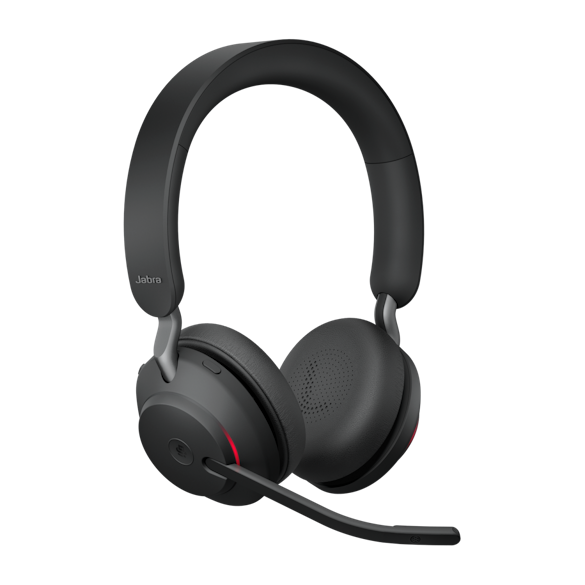 JABRA WIRELESS EVOLVE2 65 MS STEREO BLUETOOTH HEADSET W/CHARGING STAND+LINK 380A BT,USB-A (26599-999-989)