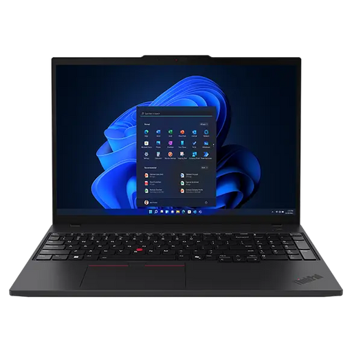 Front view of the Lenovo T16 Gen 4 Notebook AND the keyboard visible