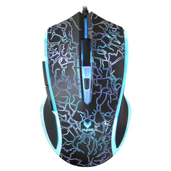 RAPOO V20S LED Optical Gaming Mouse Black - Up to 3000dpI 5 Programmable Buttons