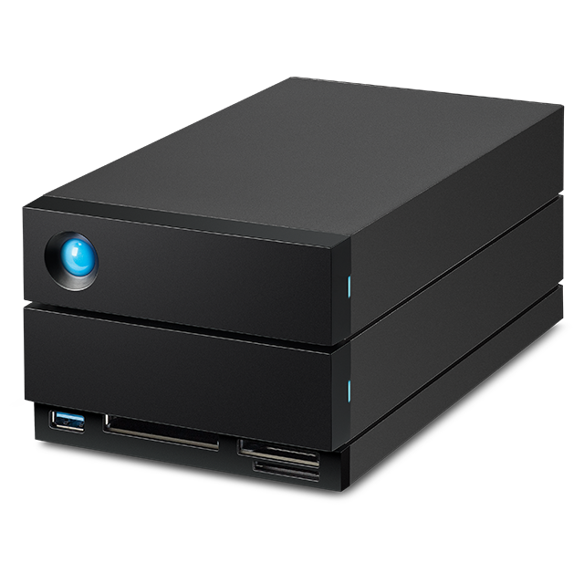 LaCie 2big Dock V2 48TB External HDD 550MB/s USB‑C Thunderbolt 4 DP Card Reader