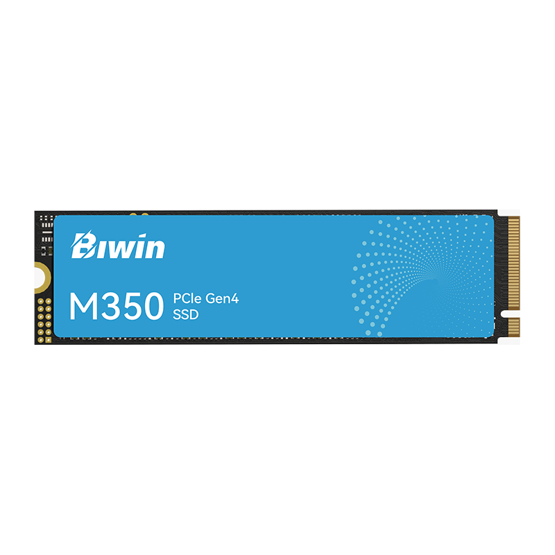 Front view of Biwin M350 1TB M.2 PCIe Gen4 NVMe SSD - 6000MB/s Read, 5000MB/s Write