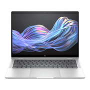 Laptop with a colorful abstract design on the screen