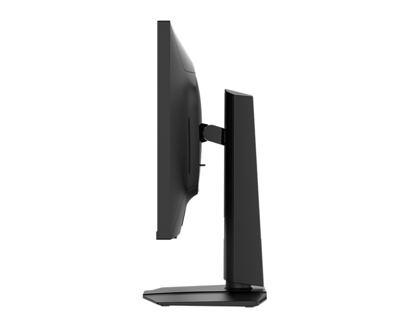 Side profile of MSI flat gaming monitor showing slim VA panel and modern design