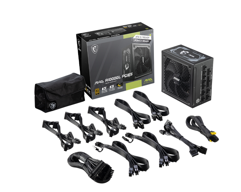 MSI 1000W ATX Power Supply - MAG A1000GL PCIE5