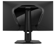 Rear view of MSI 27-inch gaming monitor with USB-C, DisplayPort, and RGB lighting accents
