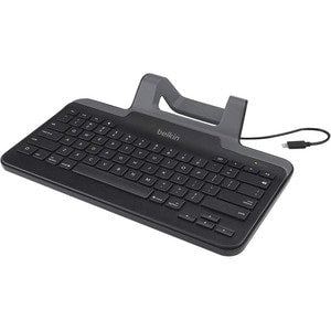 Belkin Secure Wired Tablet Keyboard With Stand English US Multimedia Hotkeys Black