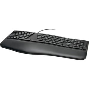 Kensington Pro Fit Ergonomic Wired Keyboard with Wrist Rest Black USB Keyboard