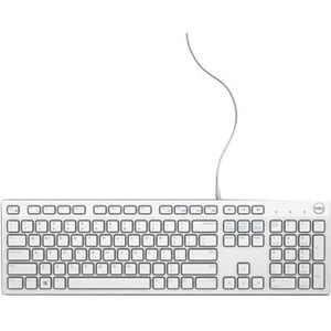 DELL KB216 Wired Keyboard White USB Multimedia US English Layout