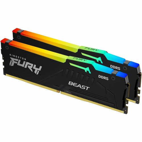 Kingston FURY Beast RGB DDR5 memory modules on a white background
