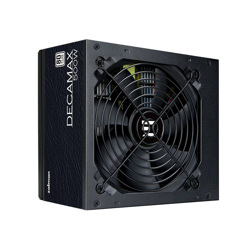 Zalman Decamax 500W 80 Plus ATX Power Supply 120mm Fan 3YR Warranty
