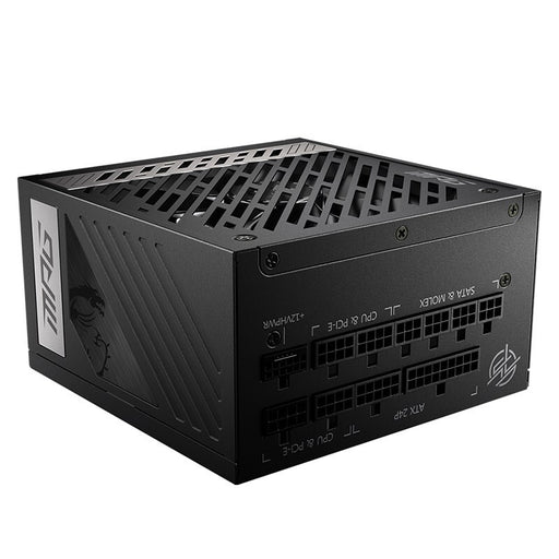MSI MPG A1000G PCIE5 1000W ATX Power Supply Unit, 80 PLUS Gold, Fully modular flat cables, 0 RPM Mode, Active PFC design