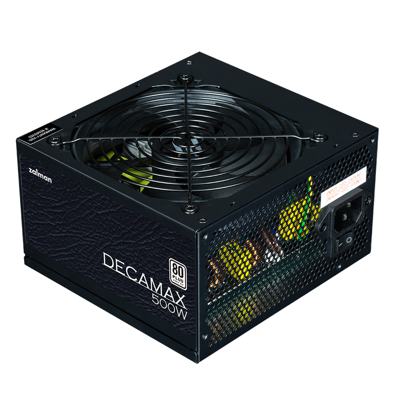 Zalman Decamax 500W 80 Plus ATX Power Supply 120mm Fan 3YR Warranty