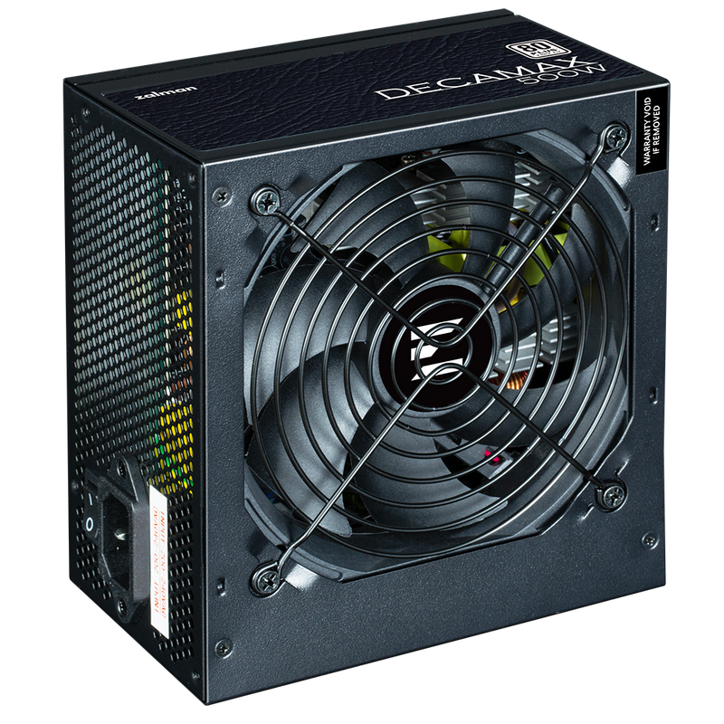 Zalman Decamax 500W 80 Plus ATX Power Supply 120mm Fan 3YR Warranty