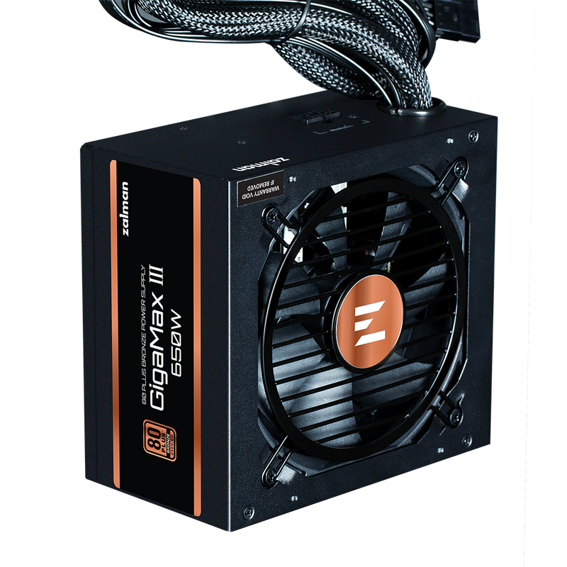 Zalman GigaMax III 650W 80 Plus Bronze Semi Modular ATX PCIe 5.0 Power Supply 5YR Warranty