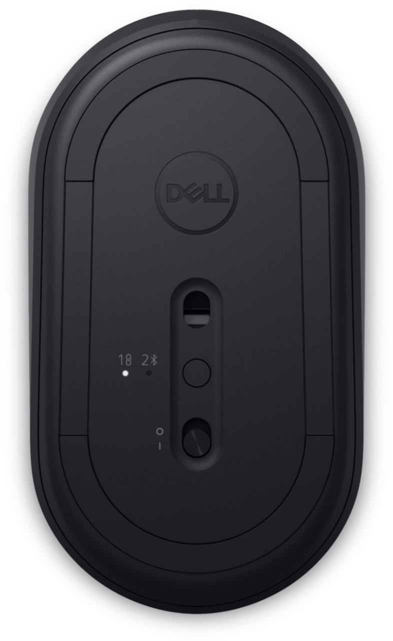 A view of the bottom of the hp Mouse MS355 Black