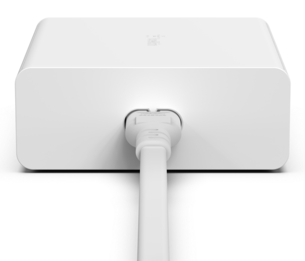 BELKIN 4 PORT USB-C GAN CHARGER, USB-C(2), USB-A(2), 108W INC 2M CORD, WHITE. - WCH010AUWH