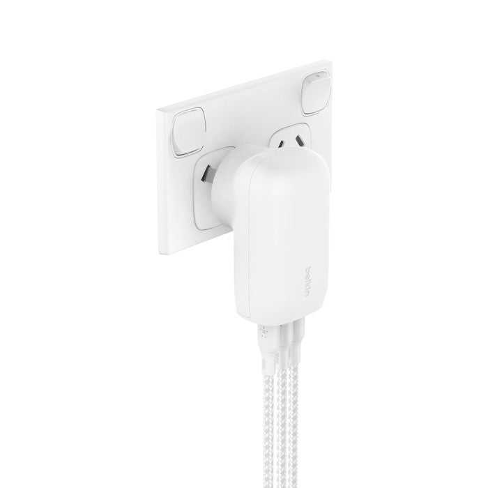 BELKIN 67W 3-PORT USB-C WALL CHARGER - WCC002AU2MWH-B6