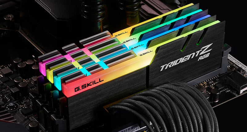 G.SKILL F4-3200C16Q-32GTZR 32GB (4 x 8GB)/ PC4-25600 / DDR4 3200 Mhz/ Timings 16-18-18-38/ Voltage 1.35V/ Trident Z RGB