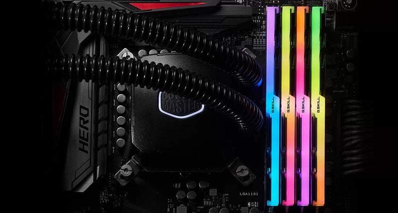 G.SKILL F4-3200C16Q-32GTZR 32GB (4 x 8GB)/ PC4-25600 / DDR4 3200 Mhz/ Timings 16-18-18-38/ Voltage 1.35V/ Trident Z RGB