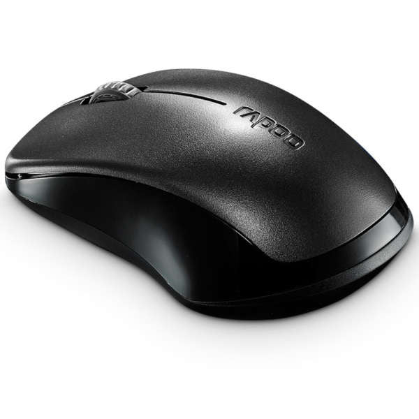 RAPOO 1620 2.4G Wireless Entry Level Mouse Black, 1000 DPI, Long Battery - 1620