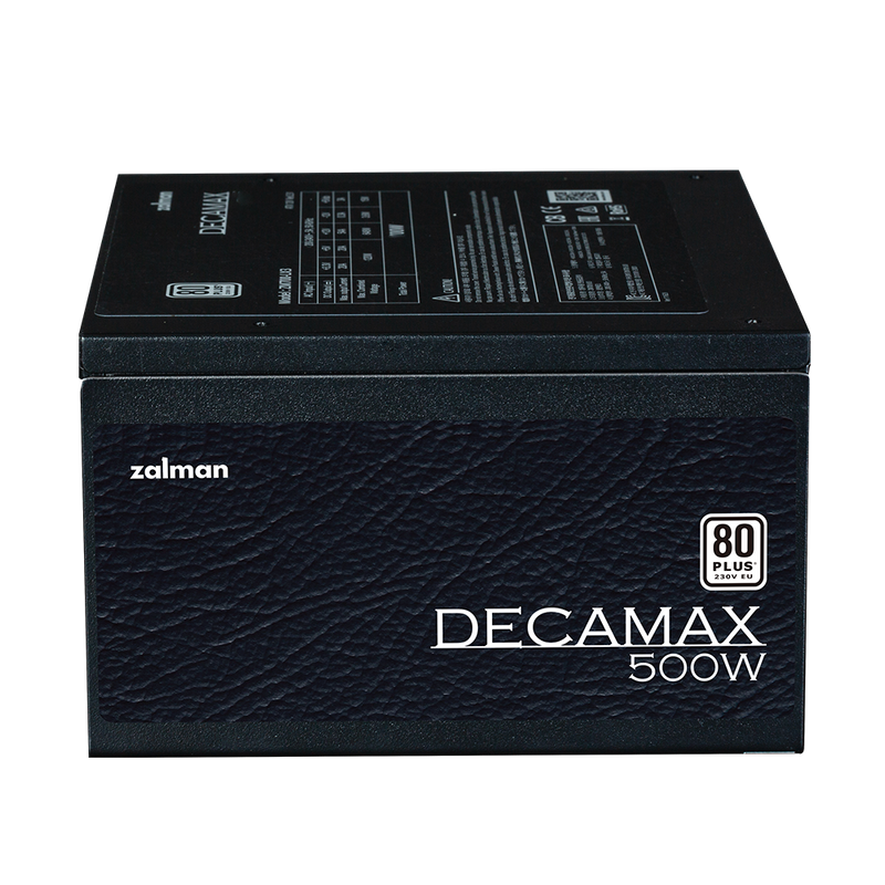 Zalman Decamax 500W 80 Plus ATX Power Supply 120mm Fan 3YR Warranty