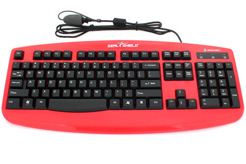 Seal Shield Silver Storm Medical Grade True Type Keyboard Washable RedBlackï¿½ï¿½ï¿½ï¿½- STWK503