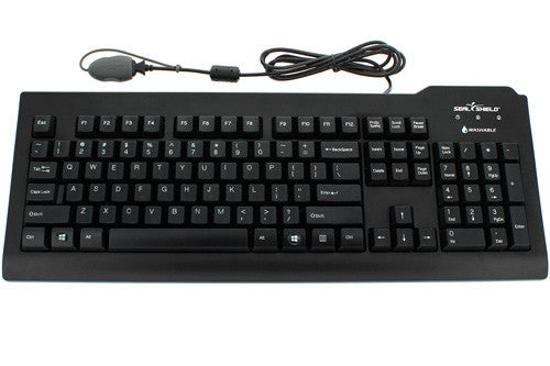 Seal Shield Seal Clean Keyboard- Dishwasher Safe- Black- SSKSV207L