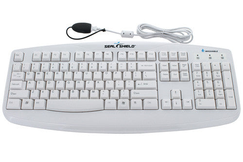 Seal Shield Silver Storm Medical Grade True Type Keyboard Washable White - STWK503