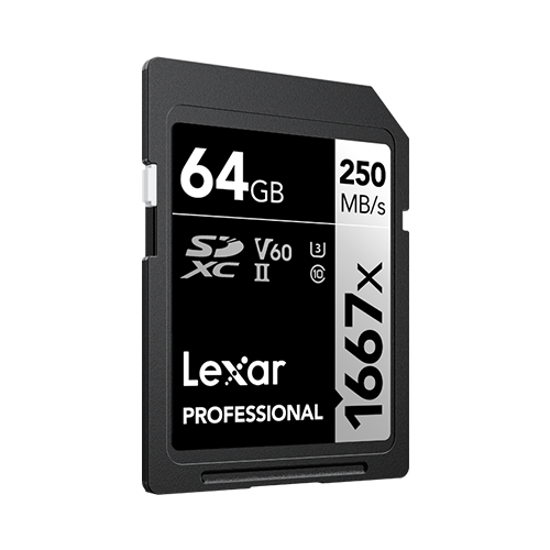 64GB Professional SILVER 1667x SDXC UHS-II Card - 1
