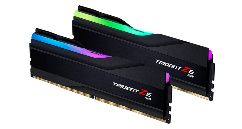 Two Trident Z5 RGB memory modules on a white background