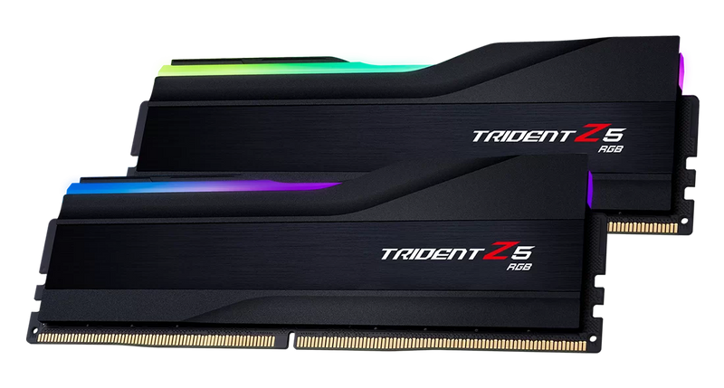Two Trident Z5 RGB RAM modules on a white background