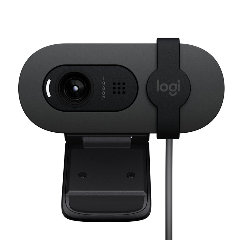 Logitech Brio 100 FHD Webcam 2MP USB Built-in Microphone Graphite 960-001587