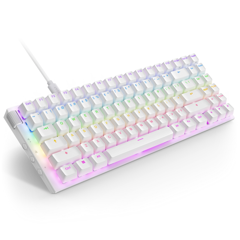 NZXT Function 2 MiniTKL Gaming Keyboard - Cable Connectivity - USB Type A - WHITE