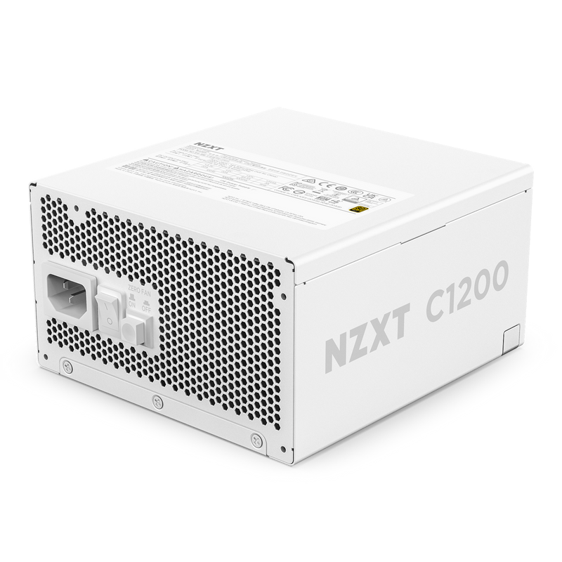 NZXT C-Series 1200 Watt 80 Plus Gold ATX 3.1 Power Supply WHITE