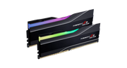 Two RAM modules with RGB lighting on a white background