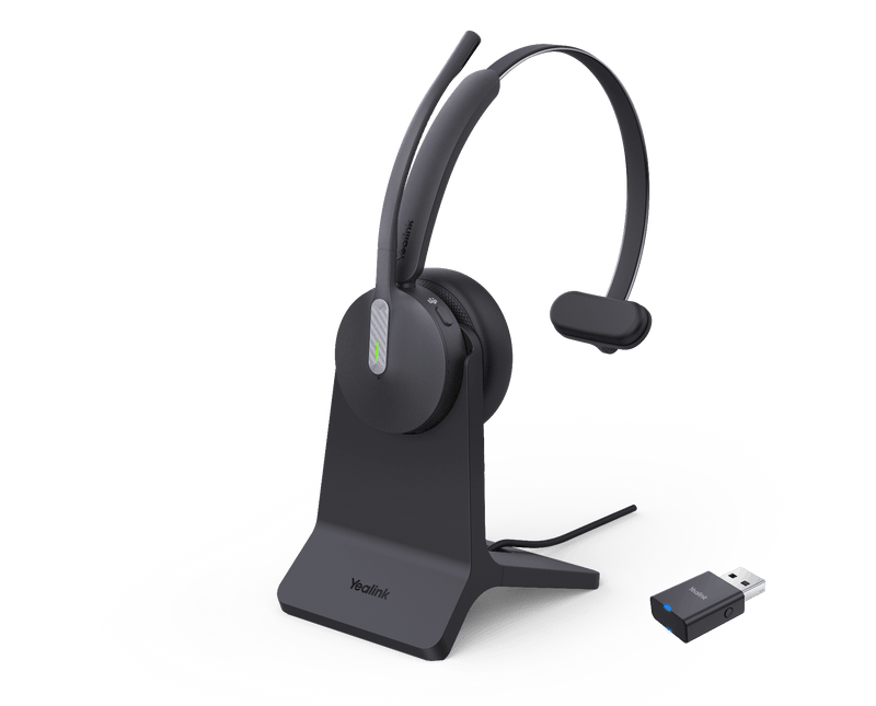 Yealink WH64 MS Mono Hybrid DECT Bluetooth Headset WDD60 Dongle Charging Stand