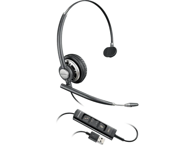 Plantronics EncorePro HW715 UC Mono Wired On-Ear Headset USB-A