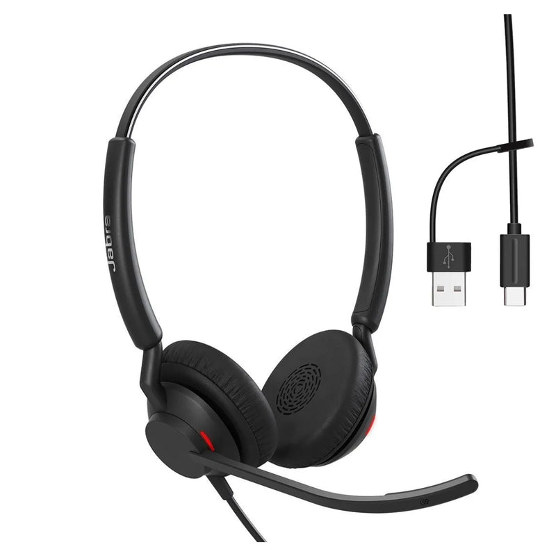 Jabra Engage 40 MS Teams Dual USB-C/A Corded Headset with Busylight